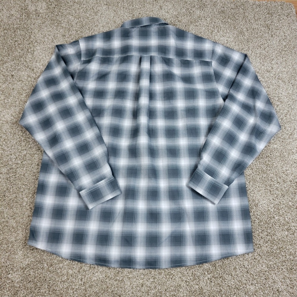 Dixxon Flannel Company Social Distortion Mens 2XL Gray Plaid Pearl Snap LS - Picture 3 of 6